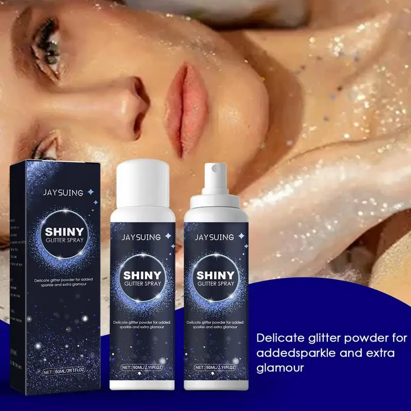 Holographic Glitter Spray For Hair & Body Cosmetic-grade Makeup Body Shimmer Spray For Festival Rave Parties
