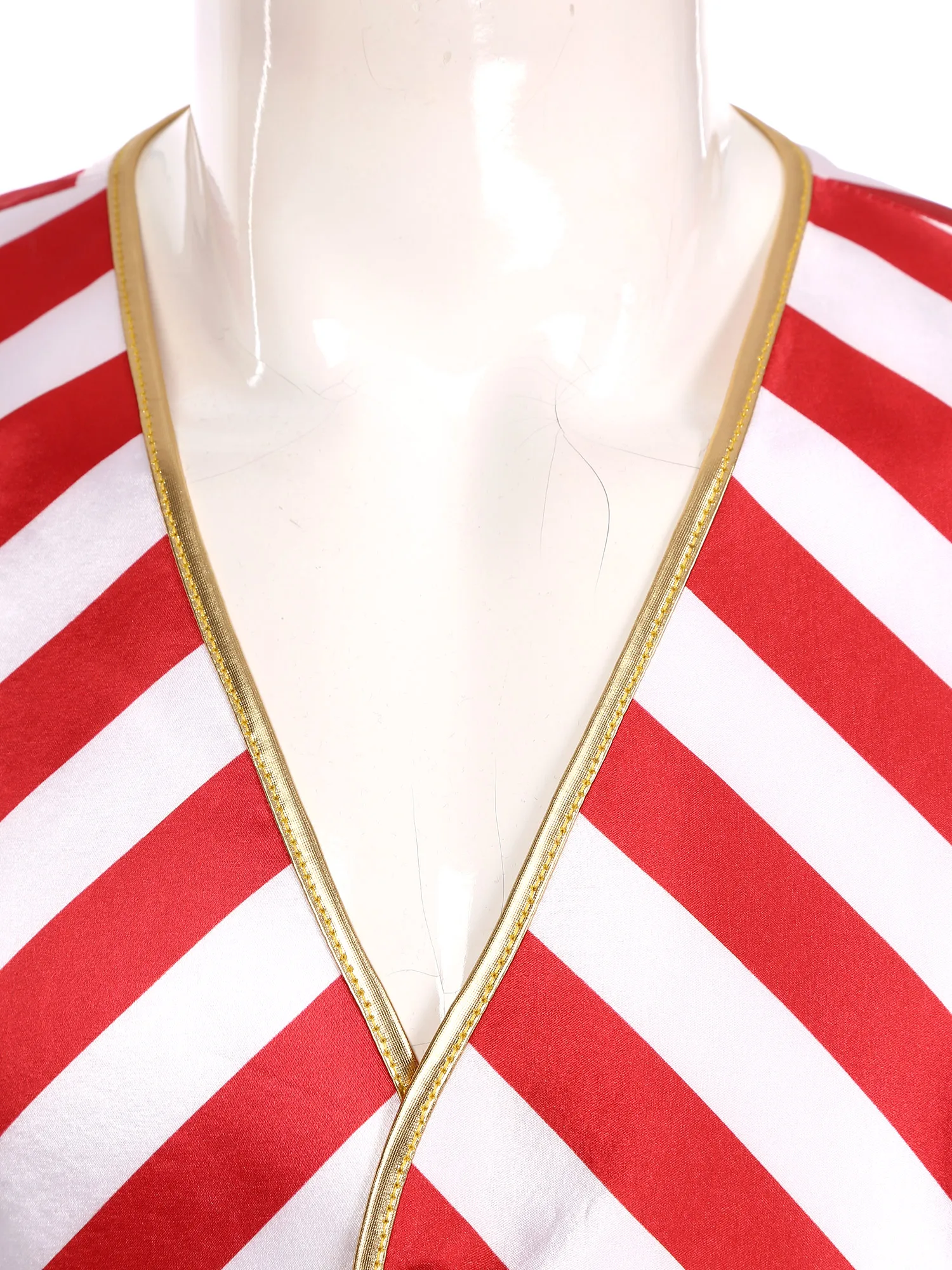 Мужские рождественские костюмы в полоску с конфетами Санта-Клаус косплей