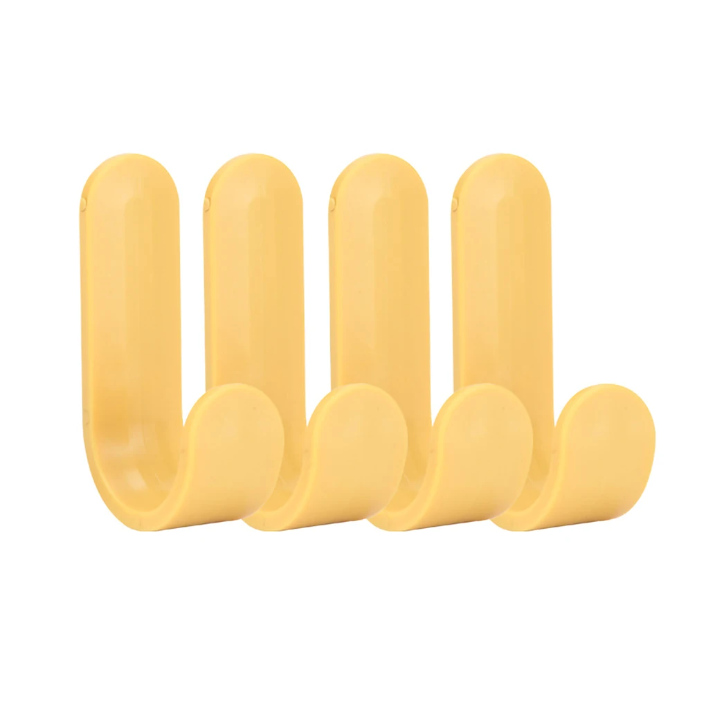 

4PCS/6PCS New Portable Storage Hanger ABS Plastic Hook Self Adhesive Towel Hanger for Kitchen Bathroom