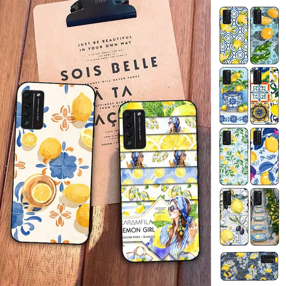 

Mediterranean Lemon Phone Case For Huawei Honor 10 Lite 9 20 7A Pro 9X Pro 30 Pro 50 Pro 60 Pro 70 Pro Plus