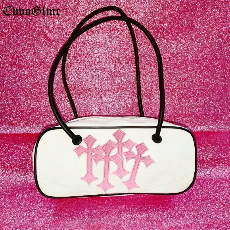 

Punk Vintage Totes Underarm bag Women 2022 Fashion Pu Leather Cross Shoulder Purse And Handbags Female Crossbody Evening Bags