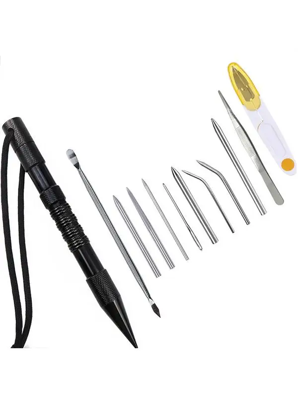 

Набор спиц для вязания зонтиков, набор спиц для вязания ногтей, паракордов, игл для шнуровки, кожаных нитей и паракордов, для плетения кожи