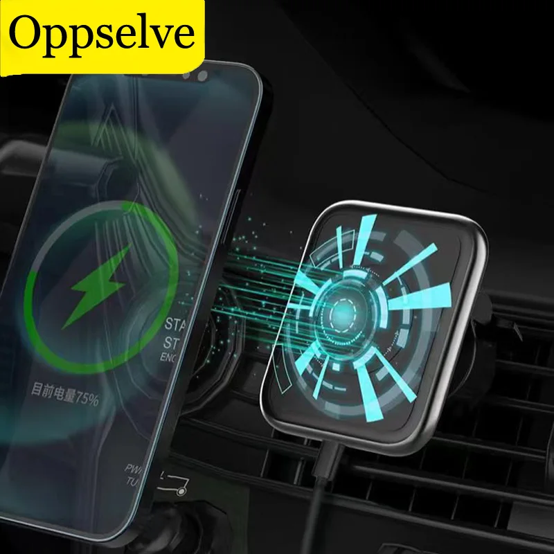 

Magnetic Car Wireless Charger for Macsafe iPhone 14 13 12 pro max mini Air Vent Car Phone Holder Stand Fast Car Charging Station