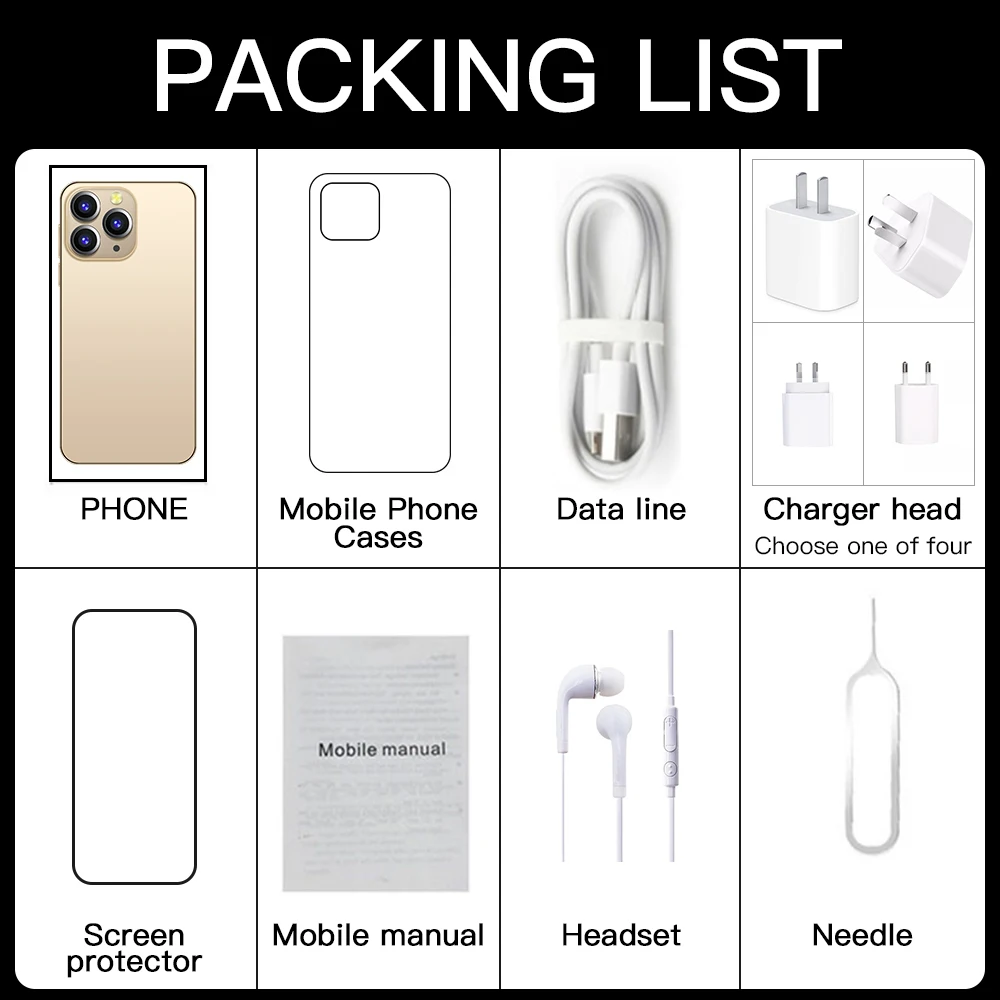 Brand New i15 Pro Max Smartphone 6.7 inch Full Screen Face ID 16GB+1TB Mobile Phones Global Version 4G 5G Cell Phone