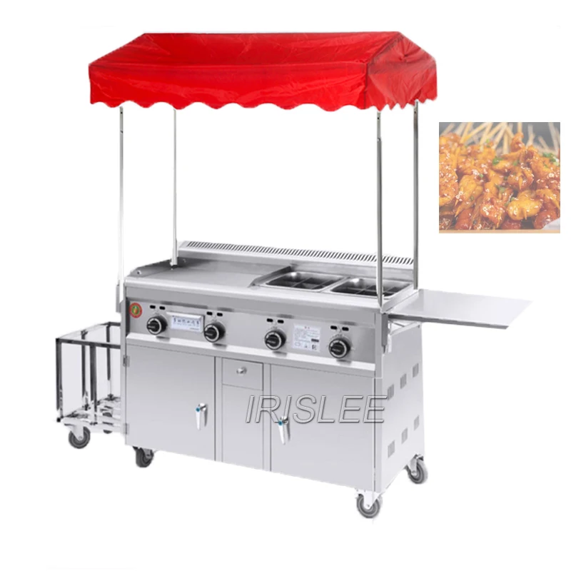 Snack Food Truck Small Gas Mobile Fast Food Cart Mobile Trailer Kitchen For Sale