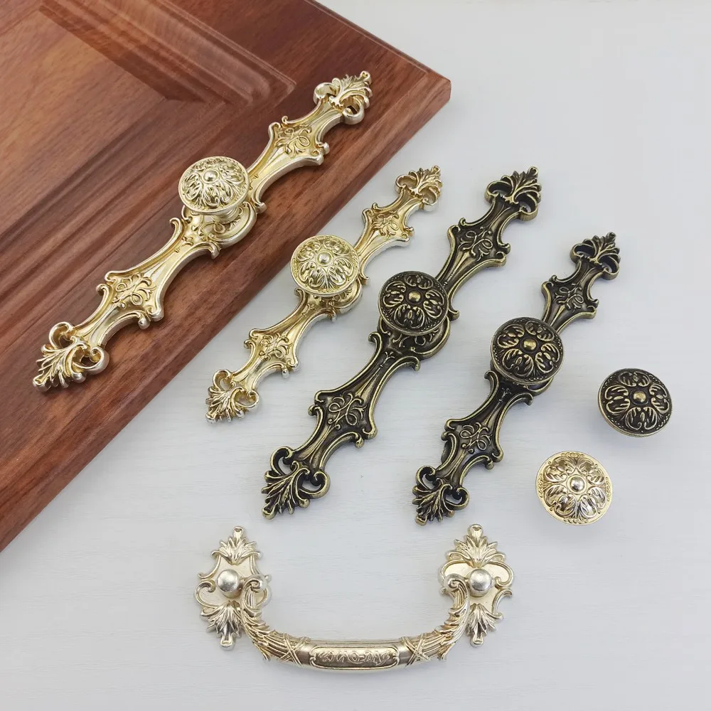 

Antique Silver Bronze Furniture Hardware Handle For Kitchen Cabinets Door Drawer Knobs Wardrobe Cupboard Dresser Handles Pulls