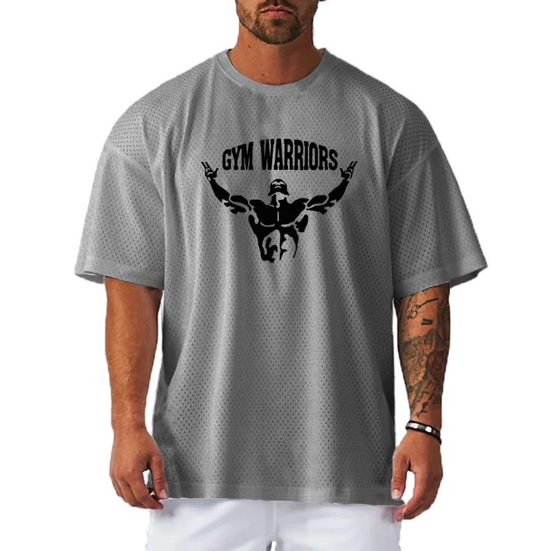 

Men Sport T-shirts Quick Dry mesh Breathable Workout Short Sleeve Prints Running Gym Sportswear Tee Jogging Shirts Fitness Tees