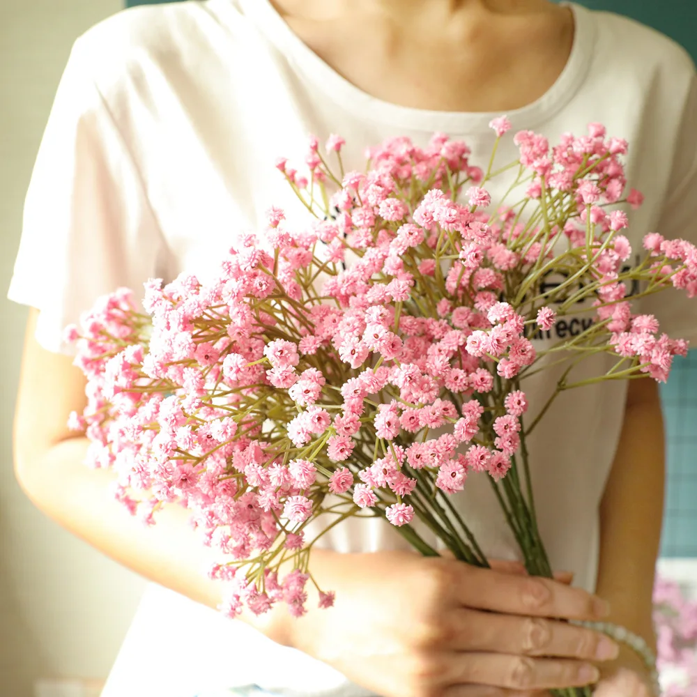 

Soft Rubber Feel Small Fresh Gypsophila Artificial Flower Fake Flower Foreign Trade Flower Arrangement Home Decoration Wedding