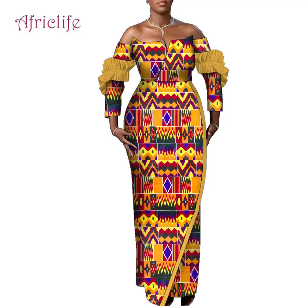 African Fashion V Neck Dress Plus Size Wedding Dress for Women Summer Dress  Women Clothing