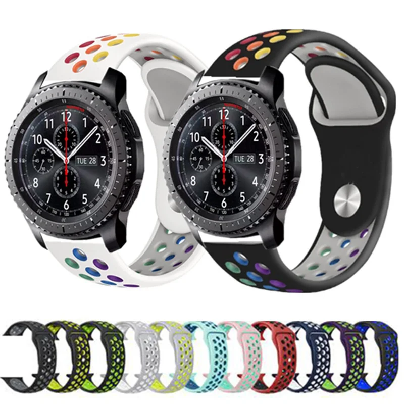 

Silicone Band for Samsung Galaxy Watch 4 classic Strap Gear S3 46/42mm Huawei Watch GT2 Correa Bracelet Active 2 40mm 44mm Strap