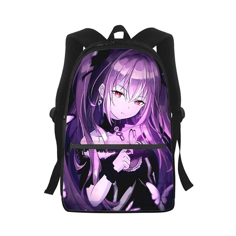 Uruha Rushia Men Women Backpack 3D Print Fashion Student School Bag Laptop Backpack Kids Travel Shoulder Bag