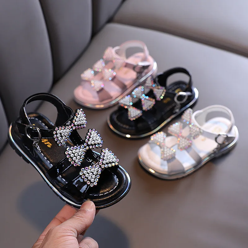

Girls' Shoes Sandals New Summer Kids Princess Girls Baby Kids Soft Bottom Non-slip Fashion Bow-knot Flats Cute All Match