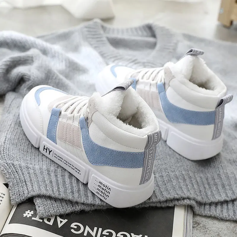 New Women Sneakers Shoes Fashion Boots Woman Ankle Casual Shoes Ladies High Top Booties Non-slip Winter Warm Woman Female Boots
