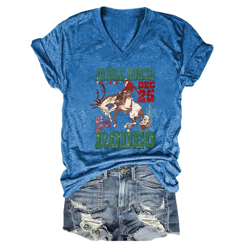 Футболка с коротким рукавом и V-образным вырезом