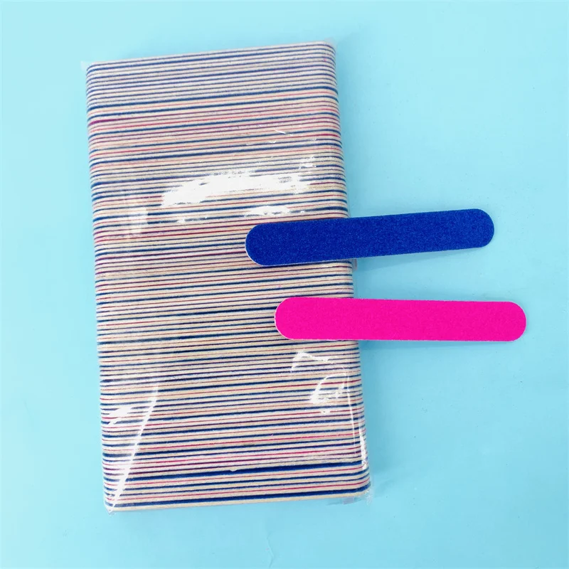 

100pcs Professional Nail Files/Sandpaper Buffers Slim Crescent Grit 180/240 Tools Disposable Cuticle Remover Callus Polish Pack