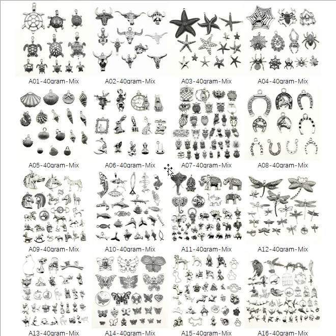

New Arrival Ancient Silver Animal Charms For Jewelry Making Gifts For Women