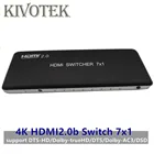 4K 3D 7x1 HDMI переключатель адаптер, от 7 до 1 Hdmi2.0b переключатель RC контроллер hdmi разъем для HD плеера, PS3 STB PC DVD