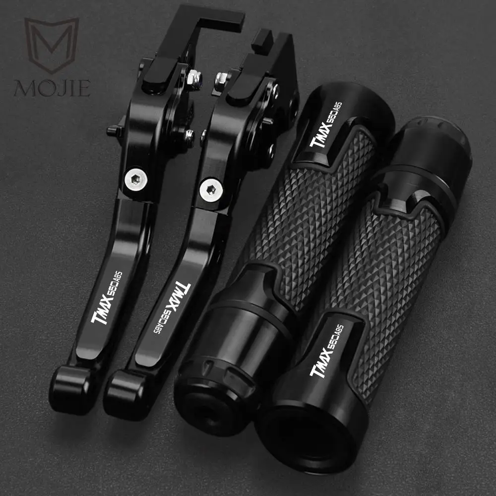 

FOR YAMAHA TMAX560 ABS 2020-2021 TMAX 560 ABS Motorcycle CNC Aluminum Adjustable Brake Clutch Levers Handlebar Hand Ends Grips