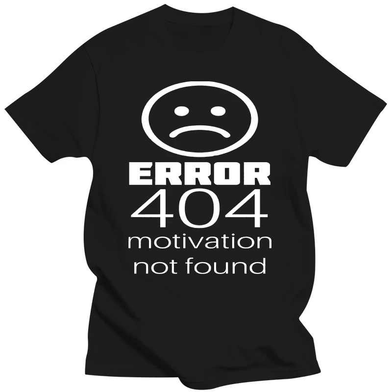 

Mens T-Shirt ERROR 404 - shirt 100% Cotton-Black