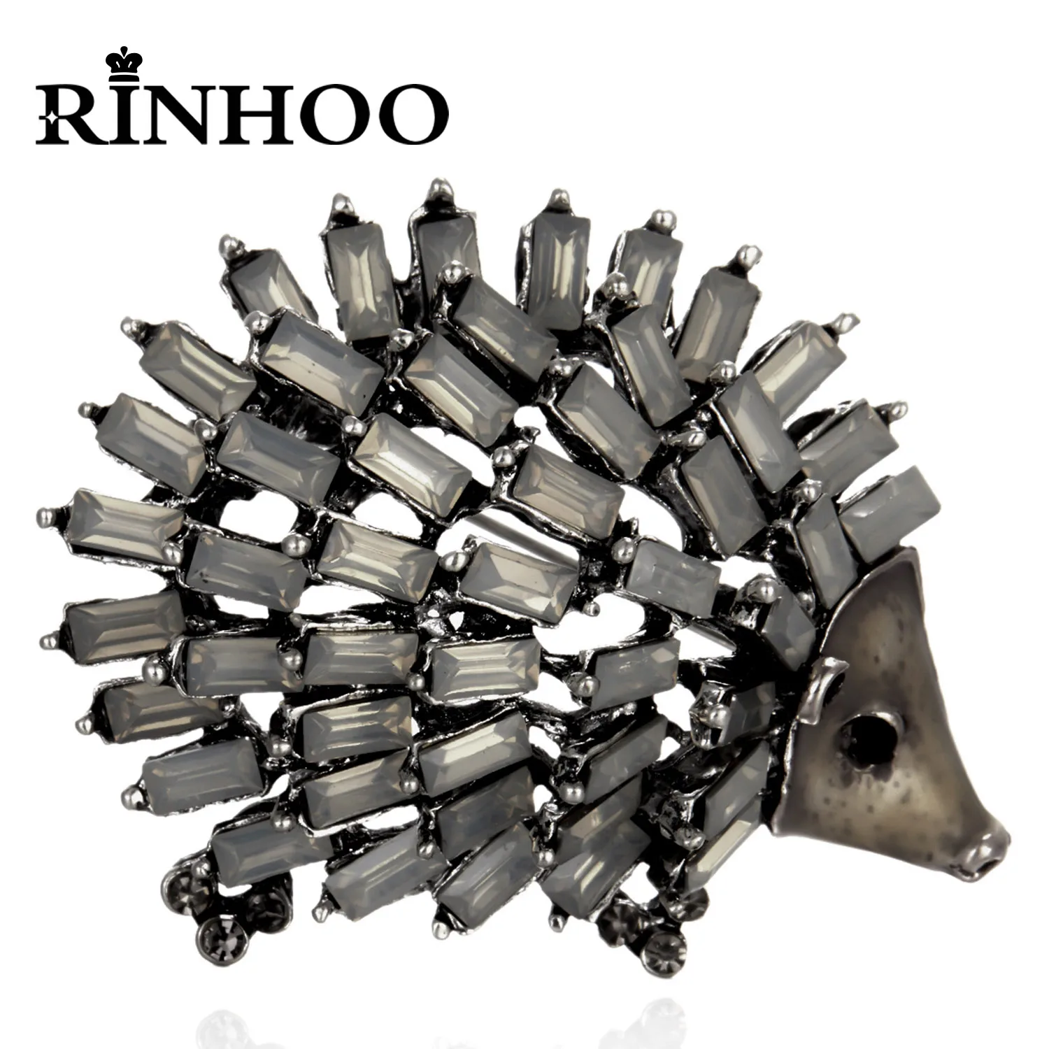 

Rinhoo Cute Hedgehog Brooch Fashion Enamel Lovely Animal Vivid Cartoon Hedgehog Lapel Pins Koi Bird Wreath Corsage Badge Jewelry