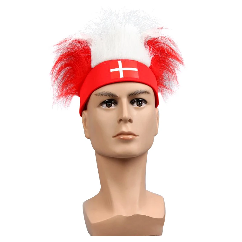 2022 футбольные матчи 32 шт. сумасшедшие волосы для футбола в странах парик с флагом