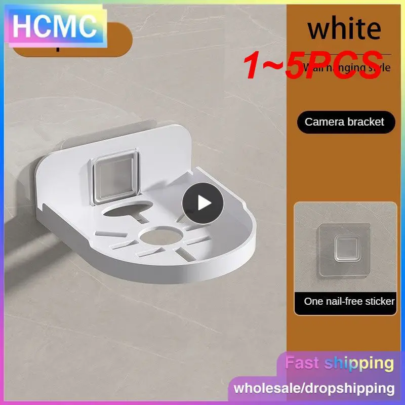 

1~5PCS Soporte de cámara de vigilancia de seguridad sin perforaciones, montaje en pared, autoadhesivo para el hogar, fijador sin