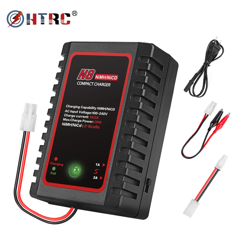 

HTRC N8 110-240V AC 20W 2A 2-8S Nimh Nicd Battery Charger For 2s-8s Nimh/Nicd Battery