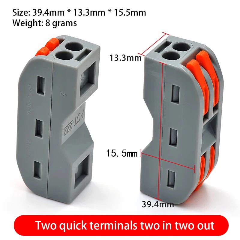 3 pieces of PCT-222 quick terminal block PCT-223 wire connector two-three-in-three-out press and to