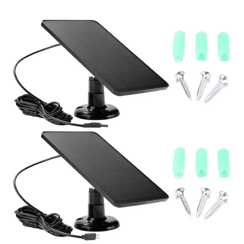 Solar Panel Portable Charger 5V USB Charging For Security Camera Camping Outdoor Power Station Cell PhoneTablet Power Bank