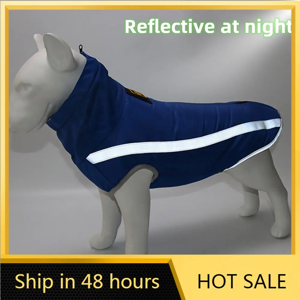 

Big Dog Vest Jacket Dog Clothes Winter Pet Warm Coats for Large Dogs Reflective Waterproof Dog Golden Retriever Bulldog Clothing