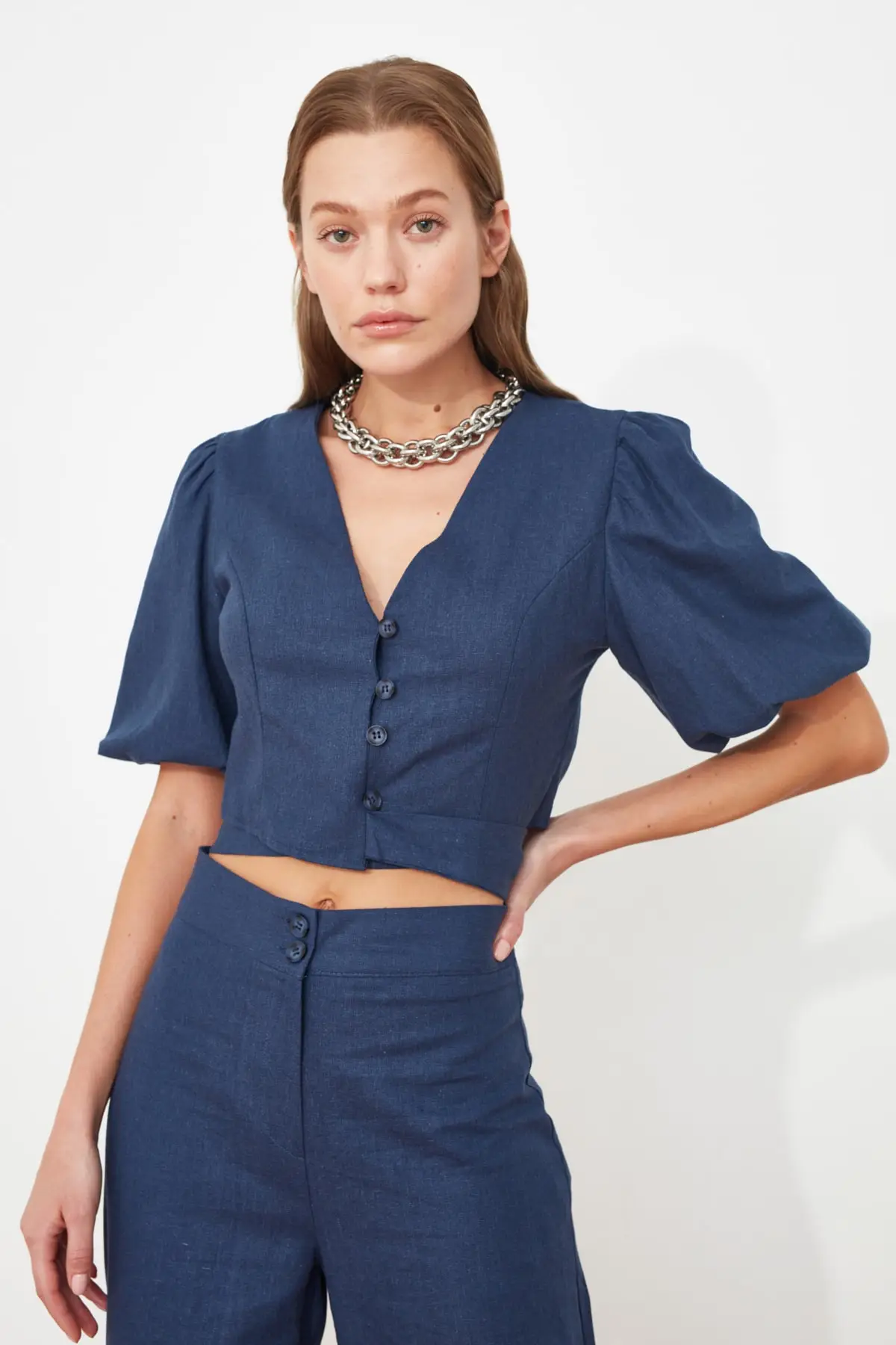 

Trendyol Belted Blouse TWOSS21BZ1261