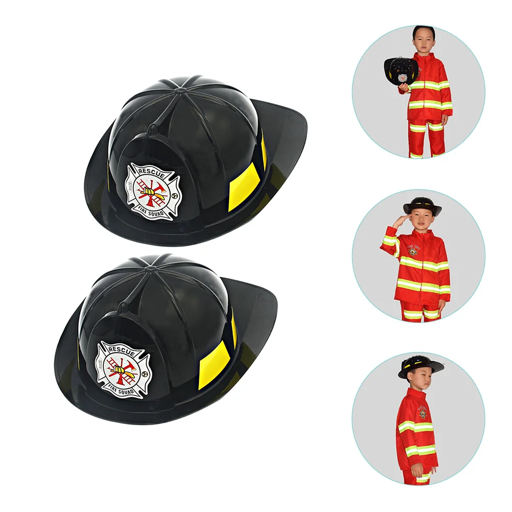 

2 Pcs Clothing Child Safety Costumes Kids Fireman Plastic Decorative Children Toy