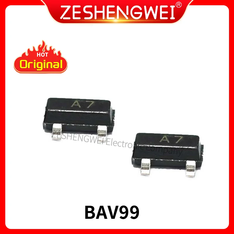

100PCS BAV99 SOT23 A7 SOT BAV99LT Dual Series Switching Diode New IN STCOK