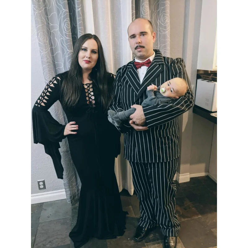 Костюм для косплея Morticia Adams Женский готическое Макси-платье семейства сказочное