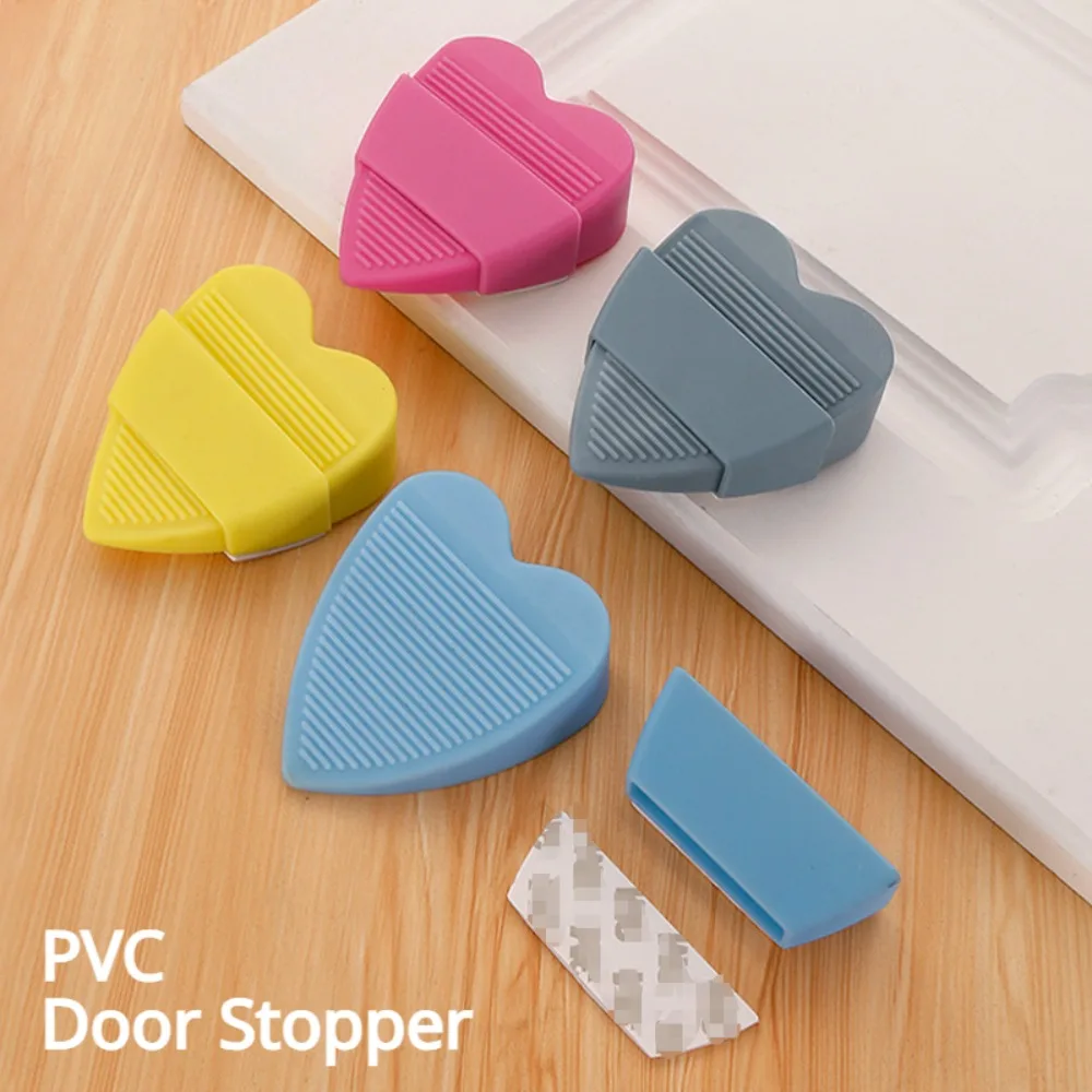 

Non-perforated Heart-shaped PVC Door Stop with Storage Box for Improved Safety Under Door Draft Stopper