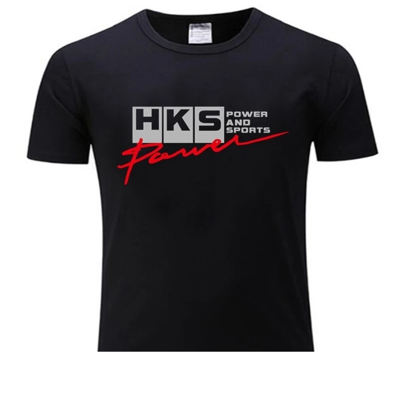

Мужская черная футболка HKS Power и Sportser Performance с логотипом Turbo, черная футболка, летняя брендовая футболка, Прямая поставка