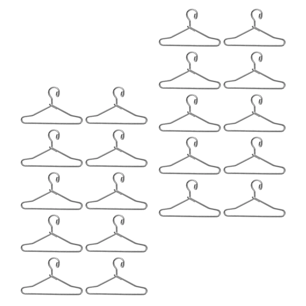 

25Pcs Clothes Hangers Mini Metal Clothing Hangers Mini House Clothes Rack