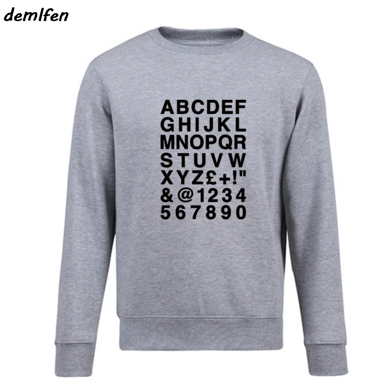 

Novelty Alphabet Letters & Numbers Personalized Custom Hoodie Men's Casual Pullover O-neck Sweatshirt Male hip hop Streetwear