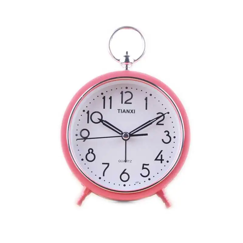Портативный мини-цифровой будильник для студентов и детей круглый циферблат