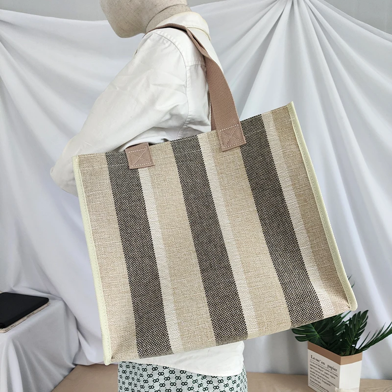 Женская сумка на плечо новинка 2024 вместительная Хлопковая женская