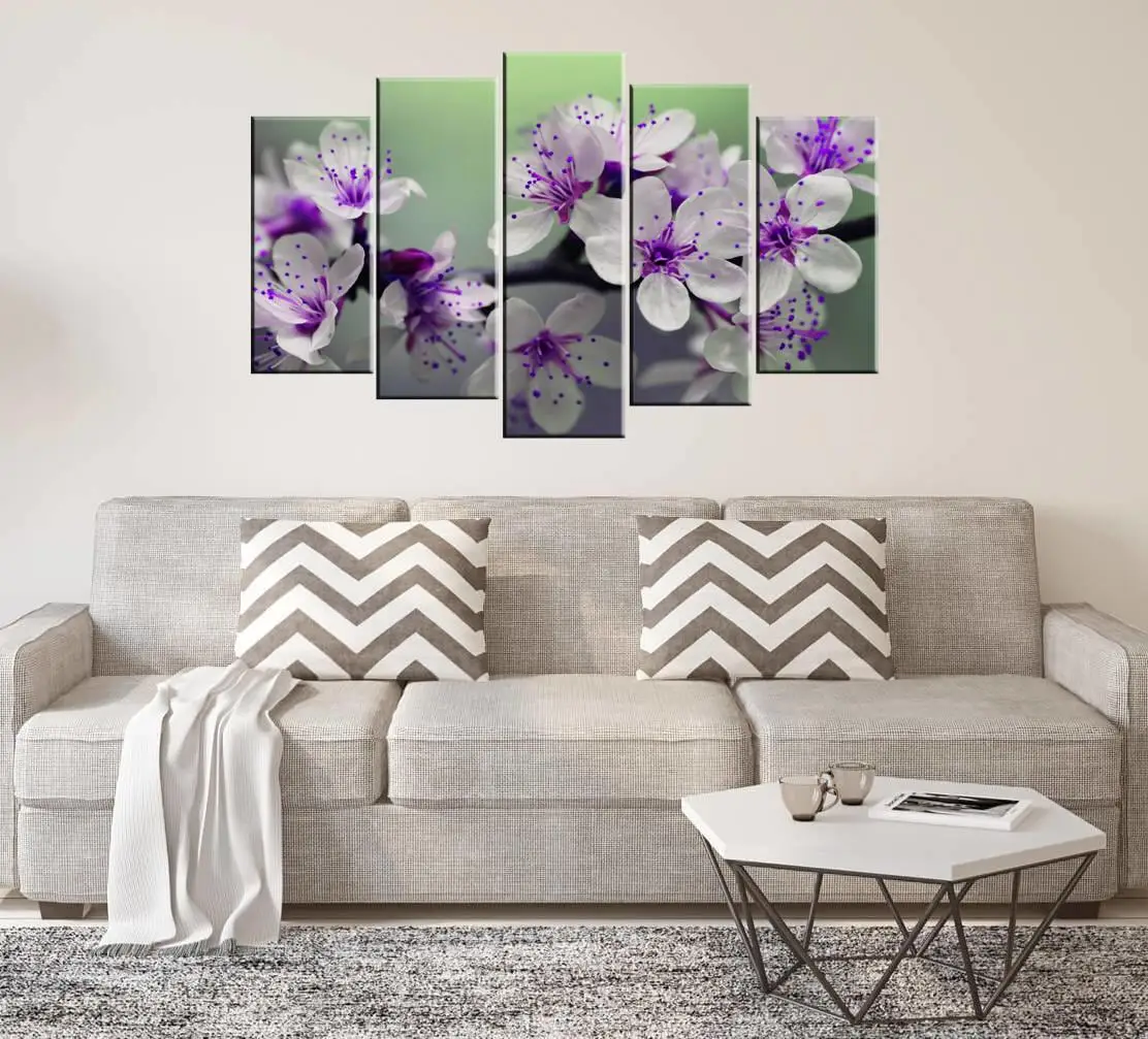 

Flower Themed 5 Piece Mdf Painting