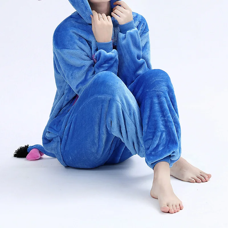 Мультяшные животные косплей Кигуруми Ослик комбинезоны пижамы комбинезон