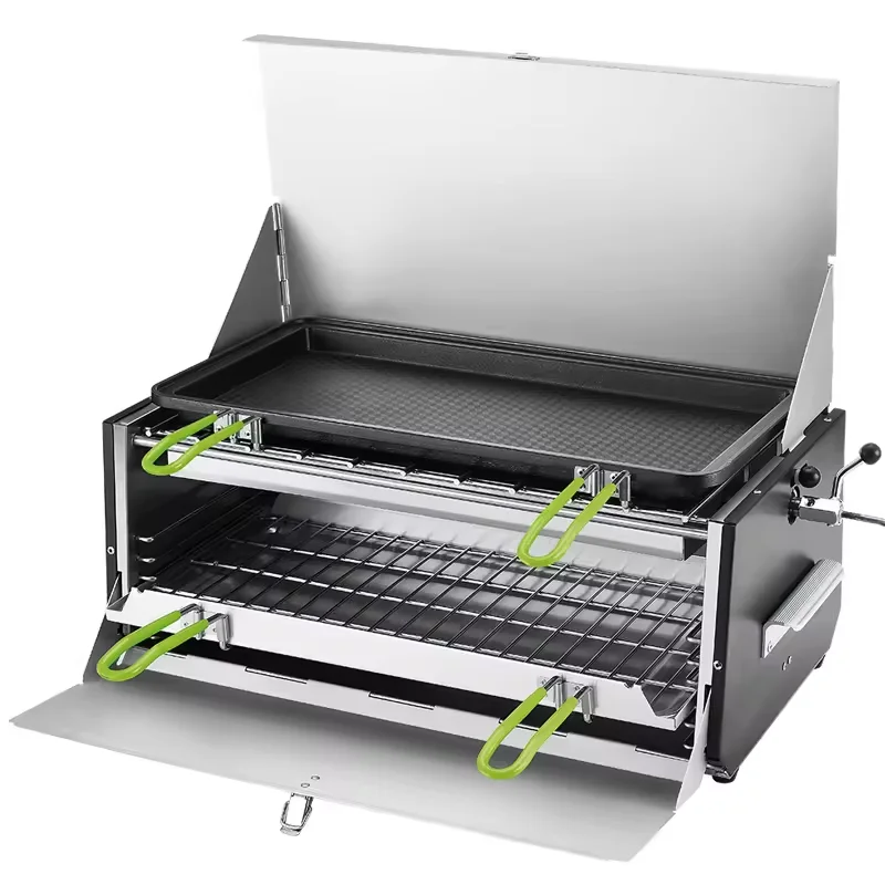 Портативная складная газовая плита из нержавеющей стали для кемпинга пешего