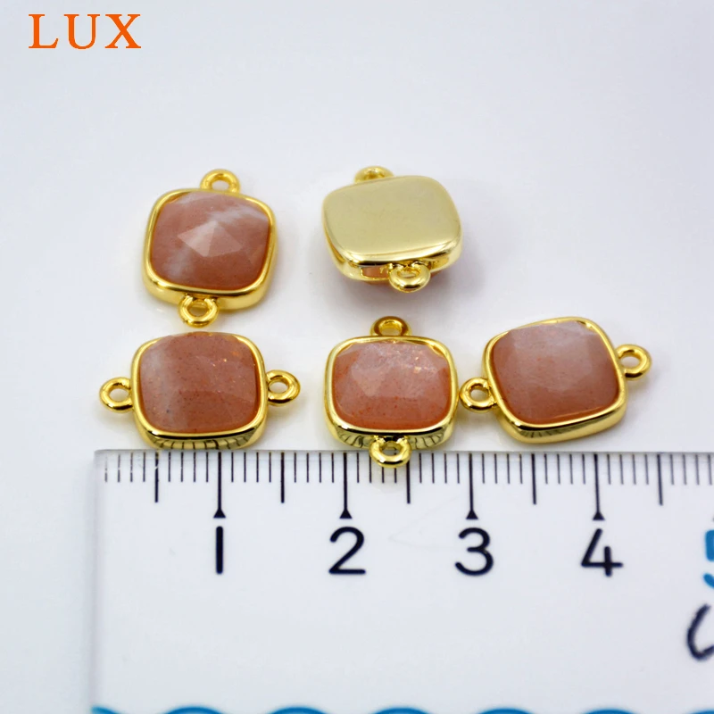 Natural sun камень разъем граненый площади драгоценного камня подвески милые