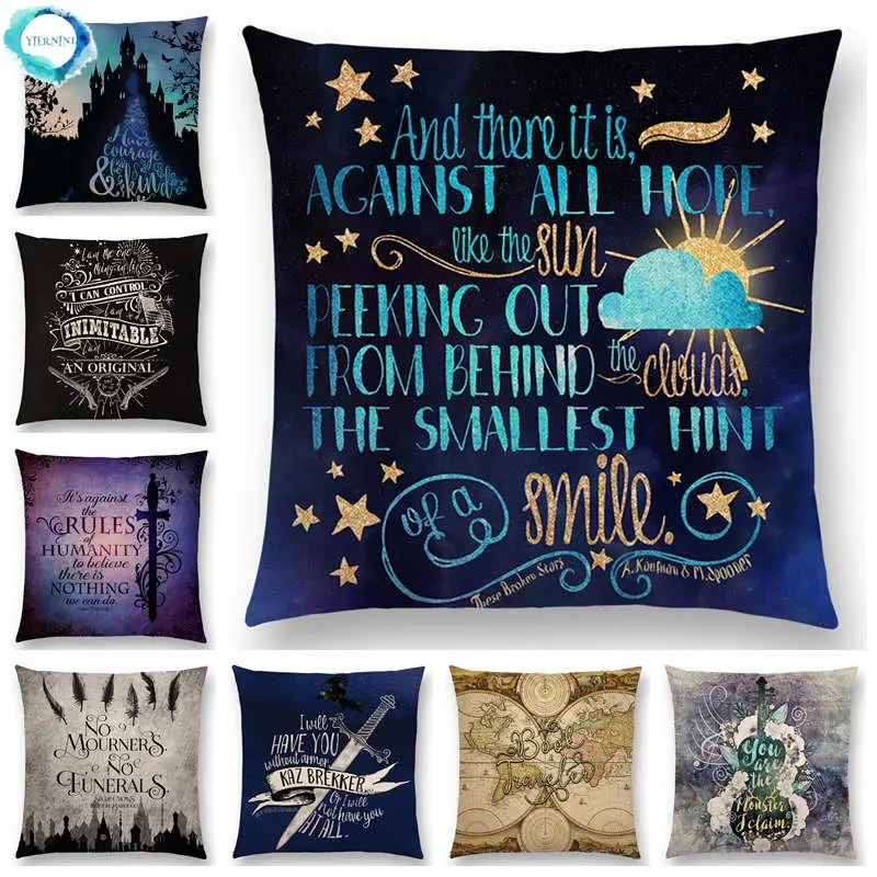 

Magic Sword Fairy Tale Castle Gorgeous Pattern Stars Cushion Cover Newest Sofa Pillow Case