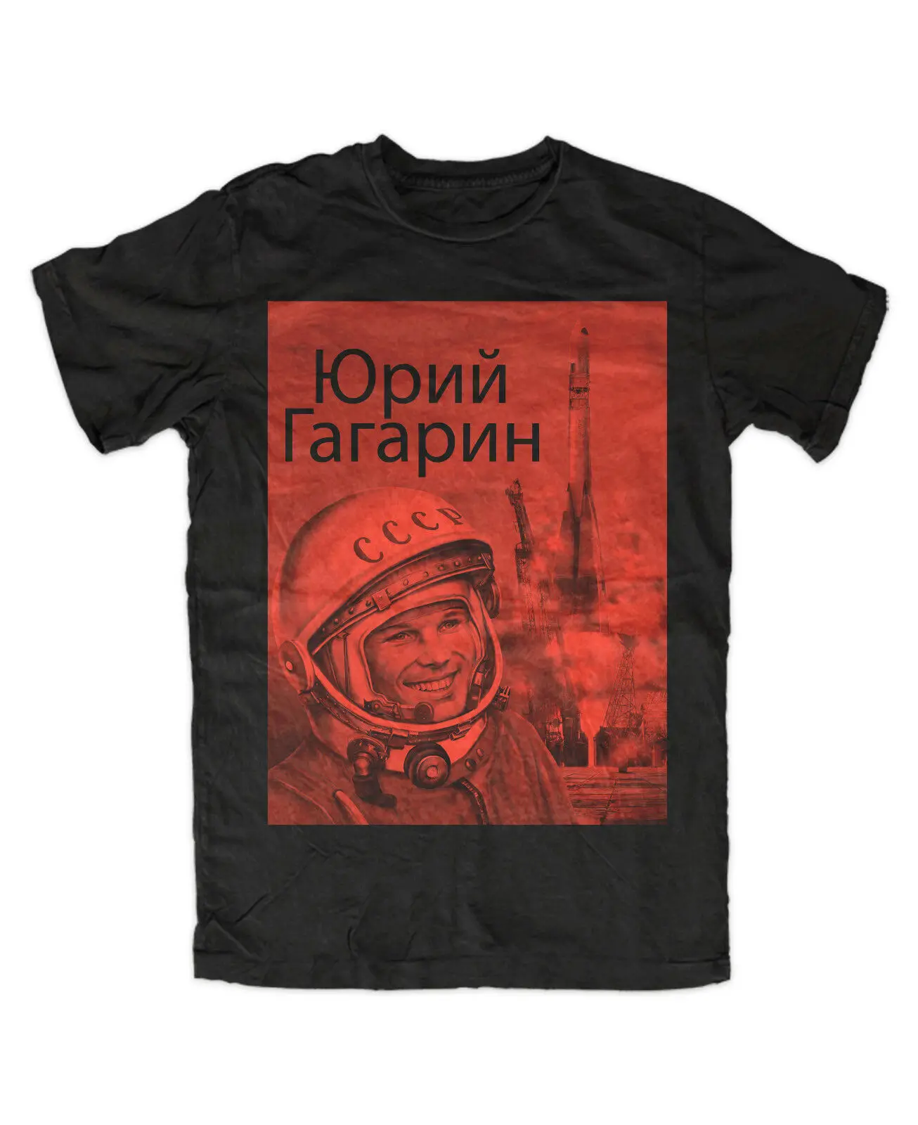 

Russia,Retro Roscosmos,DDR,UDSSR CCCP Cosmonaut Yuri Gagarin T-Shirt. Premium Cotton Short Sleeve O-Neck Mens T Shirt New S-3XL