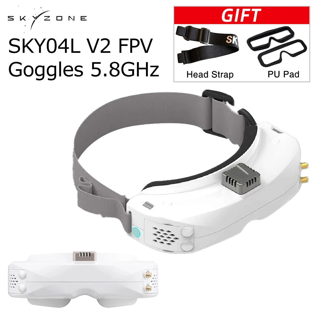 

SKYZONE SKY04L V2 FPV видеооочки приемник LCOS 5,8 ГГц 48CH SteadyView 1280X960 с вентилятором отслеживания головы для радиоуправляемого гоночного дрона