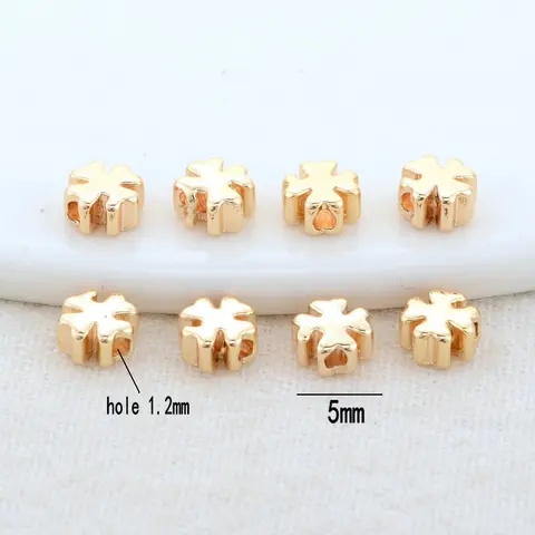 20 золотистых латунных крестообразных бусин Florainer Tina