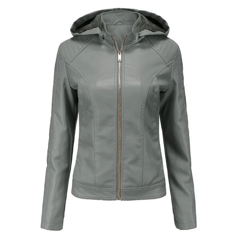 

ASDEW021112305 leather 2021 jacket short warm Hooded Autumn And Winter free shipping