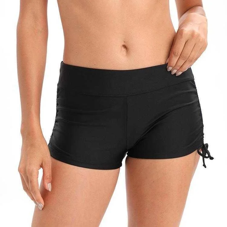 

Женский купальник размера плюс консервативные боксеры с высокой талией однотонные